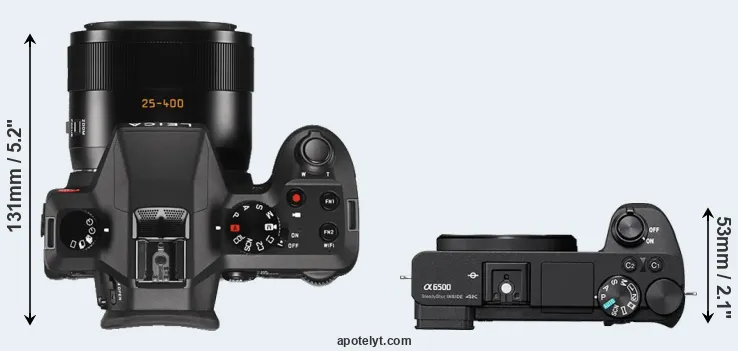 Compare V-LUX Typ 114 versus A6500 top