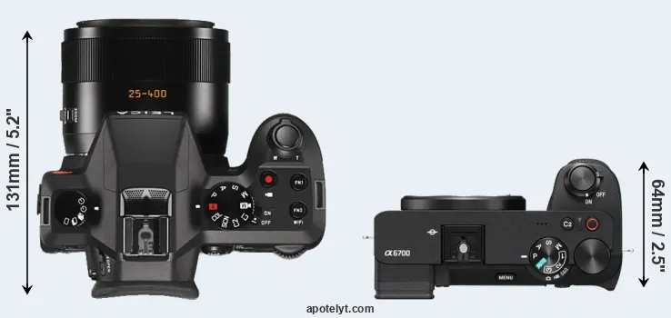 Compare V-LUX Typ 114 versus A6700 top