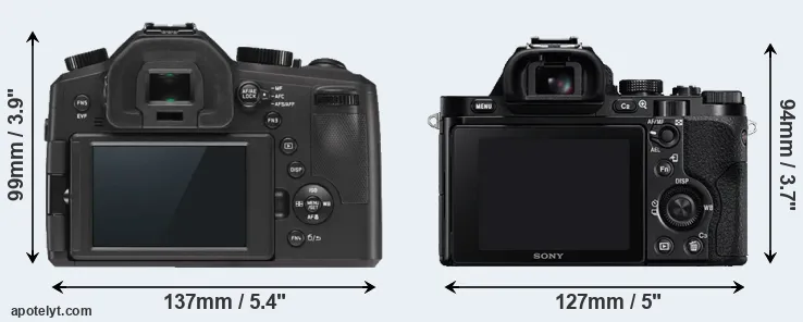 Comparison V-LUX Typ 114 or A7 rear