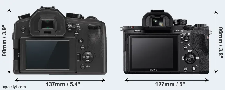 Comparison V-LUX Typ 114 or A7R II rear
