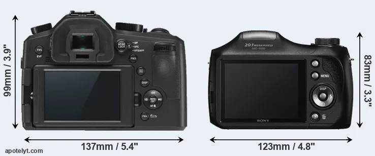 Comparison V-LUX Typ 114 or H200 rear