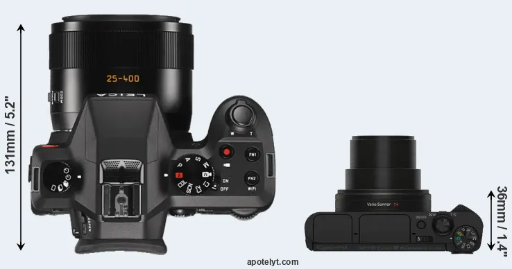 Compare V-LUX Typ 114 versus HX80 top
