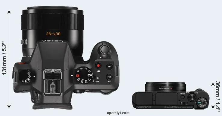 Compare V-LUX Typ 114 versus HX95 top