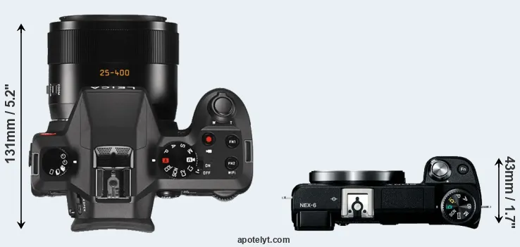 Compare V-LUX Typ 114 versus NEX-6 top