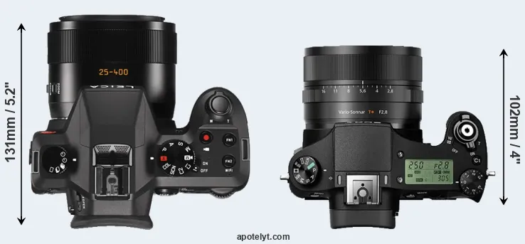 Compare V-LUX Typ 114 versus RX10 II top