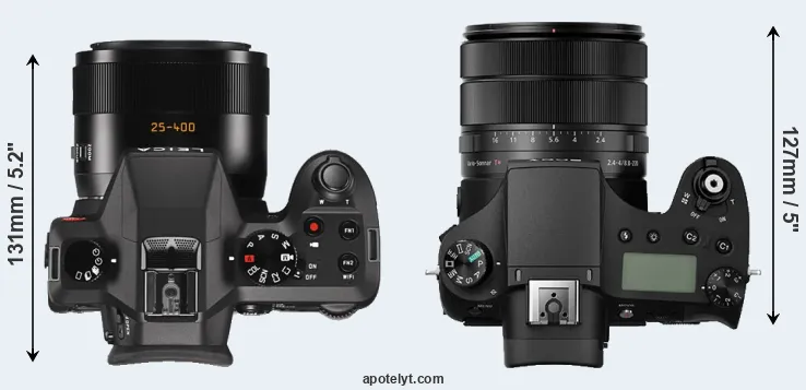 Compare V-LUX Typ 114 versus RX10 III top