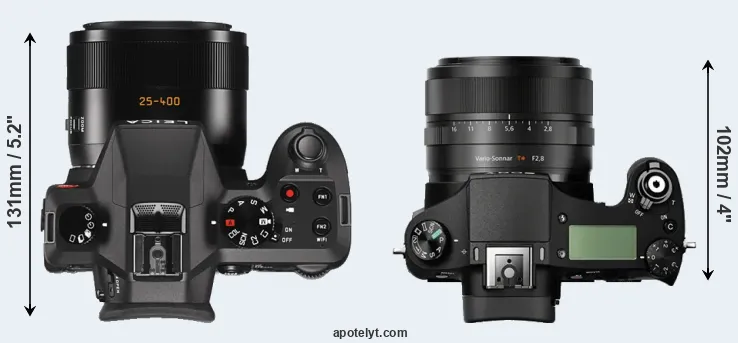 Compare V-LUX Typ 114 versus RX10 top