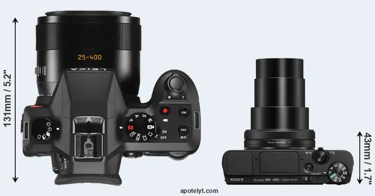 Compare V-LUX Typ 114 versus RX100 VI top