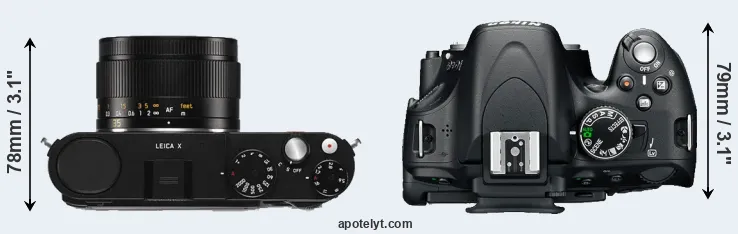 Compare X Typ 113 versus D5100 top
