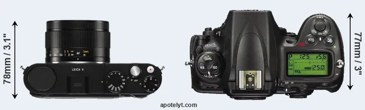 Compare X Typ 113 versus D700 top