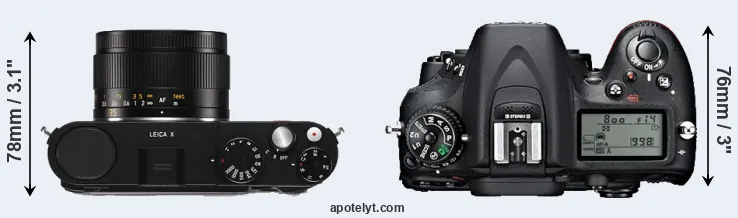 Compare X Typ 113 versus D7100 top