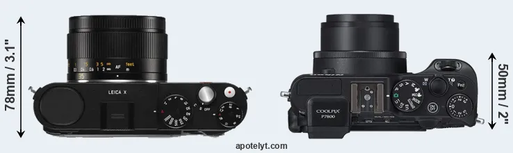 Compare X Typ 113 versus P7800 top