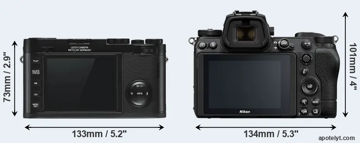 Comparison X Typ 113 or Z6 II rear