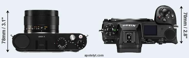 Compare X Typ 113 versus Z6 II top
