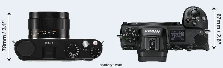 Compare X Typ 113 versus Z6 top