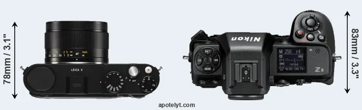 Compare X Typ 113 versus Z8 top