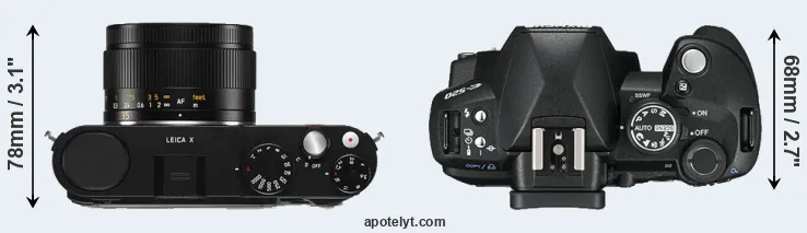 Compare X Typ 113 versus E-520 top