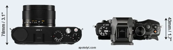 Compare X Typ 113 versus E-M5 top