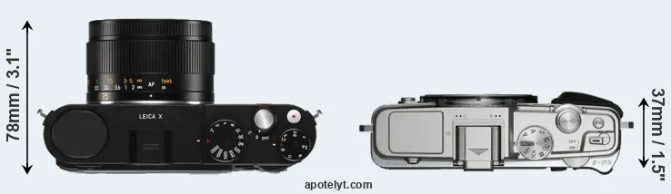 Compare X Typ 113 versus E-P5 top