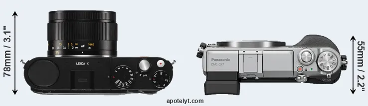 Compare X Typ 113 versus GX7 top