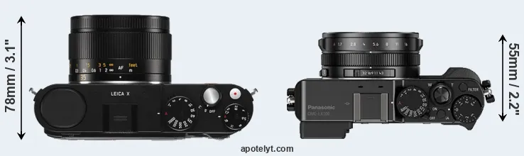 Compare X Typ 113 versus LX100 top