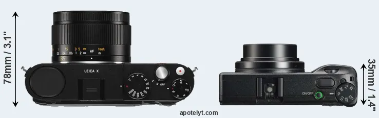 Compare X Typ 113 versus GR IIIx top