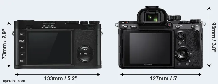 Comparison X Typ 113 or A7R III rear