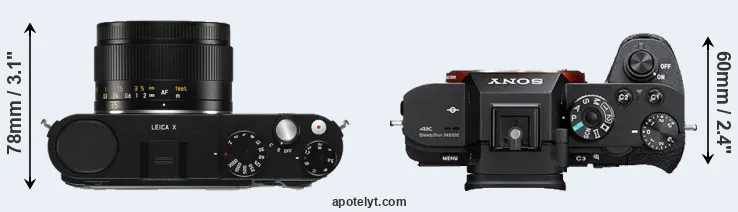 Compare X Typ 113 versus A7S II top