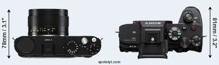 Compare X Typ 113 versus A7S III top