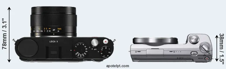 Compare X Typ 113 versus NEX-5 top