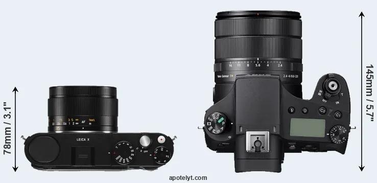 Compare X Typ 113 versus RX10 IV top