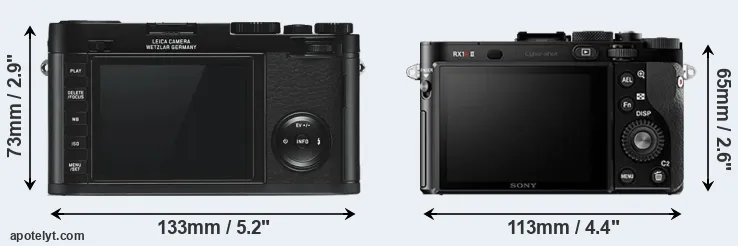 Comparison X Typ 113 or RX1R II rear