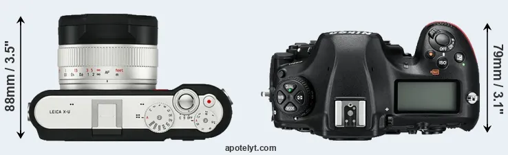 Compare X-U Typ 113 versus D850 top