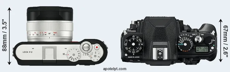 Compare X-U Typ 113 versus Df top