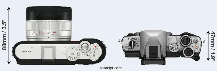 Compare X-U Typ 113 versus E-M10 II top
