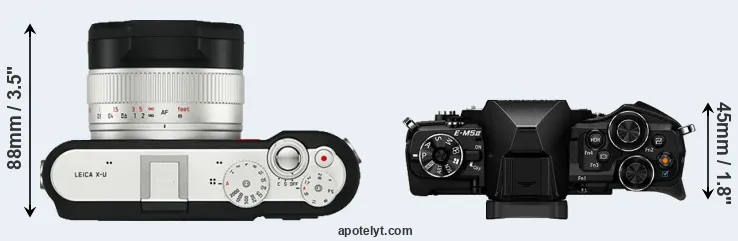Compare X-U Typ 113 versus E-M5 II top