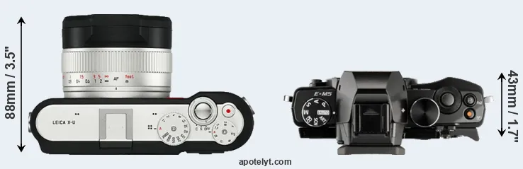Compare X-U Typ 113 versus E-M5 top