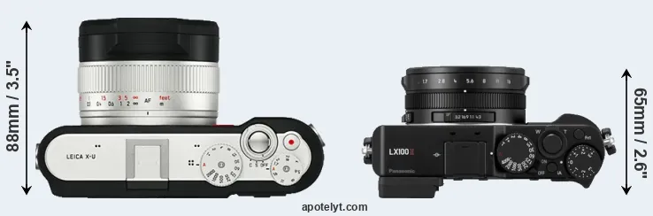 Compare X-U Typ 113 versus LX100 II top