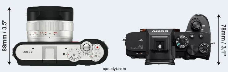 Compare X-U Typ 113 versus A7R IV top
