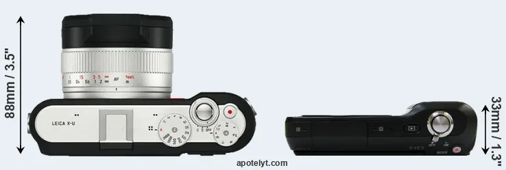Compare X-U Typ 113 versus NEX-3 top
