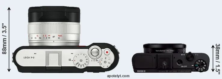 Compare X-U Typ 113 versus RX100 II top
