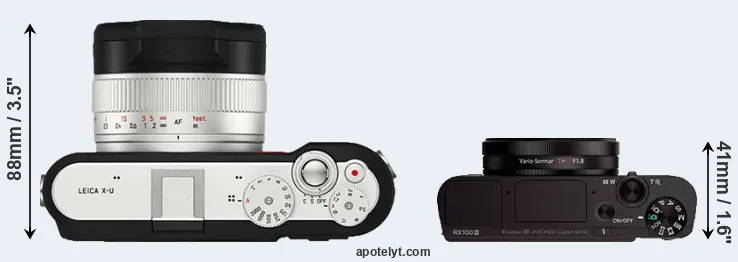 Compare X-U Typ 113 versus RX100 III top