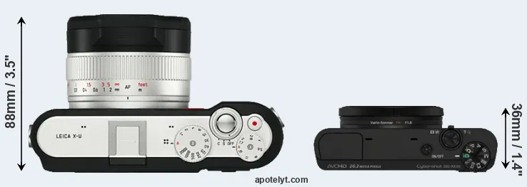 Compare X-U Typ 113 versus RX100 top