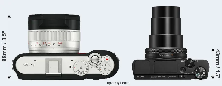 Compare X-U Typ 113 versus RX100 VI top