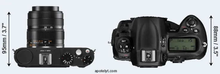 Compare X Vario versus D3 top