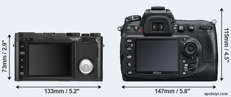 Comparison X Vario or D300S rear
