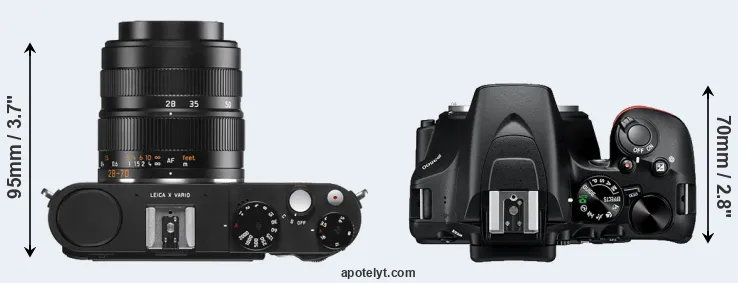 Compare X Vario versus D3500 top