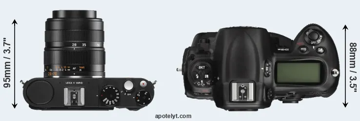Compare X Vario versus D3X top