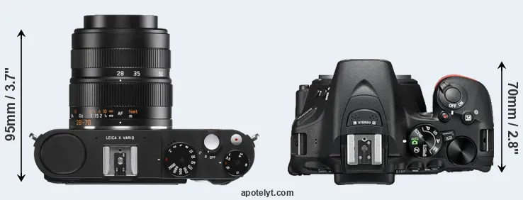 Compare X Vario versus D5500 top
