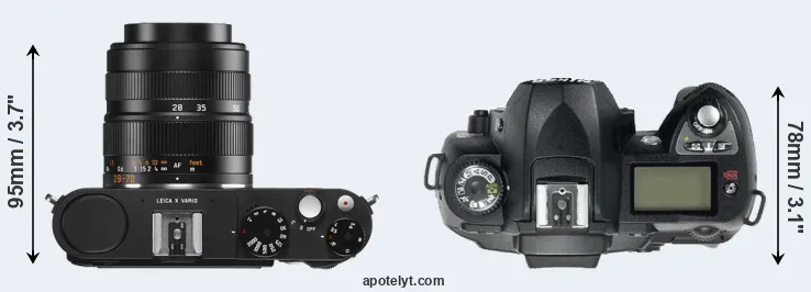 Compare X Vario versus D70 top